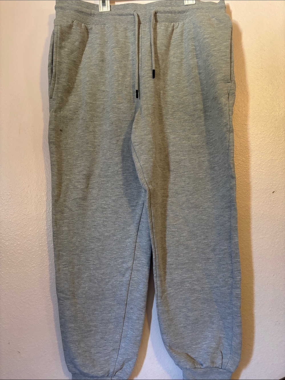 Men's Gray Jogger Sweatpants - Comfortable Everyday Wear, Size XL